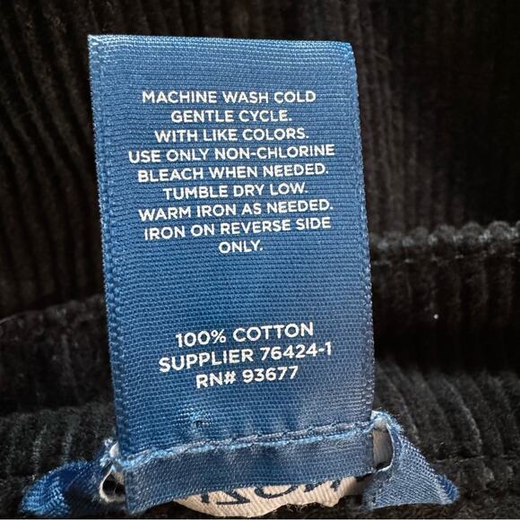 Y2K Black Corduroy Mini Zipper Skirt Size 9 Arizona Jean Co. - Picture 4 of 9